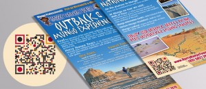 Harry Nanya Mungo National Park flyers with QR code