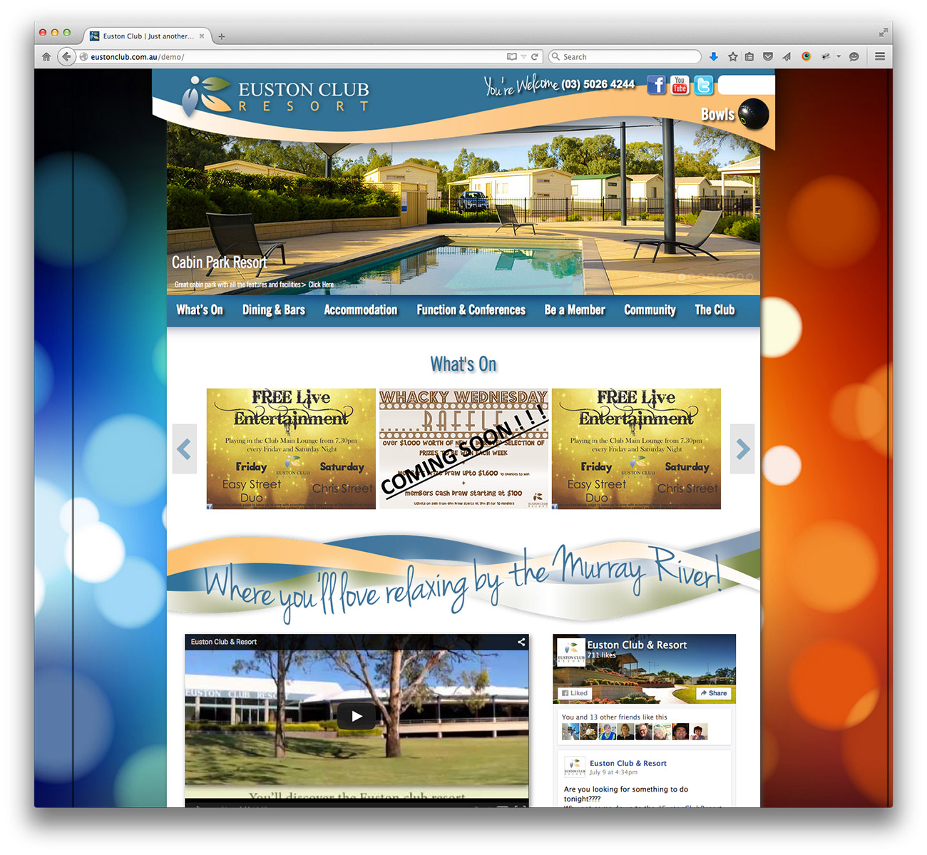 Euston Club Resort website