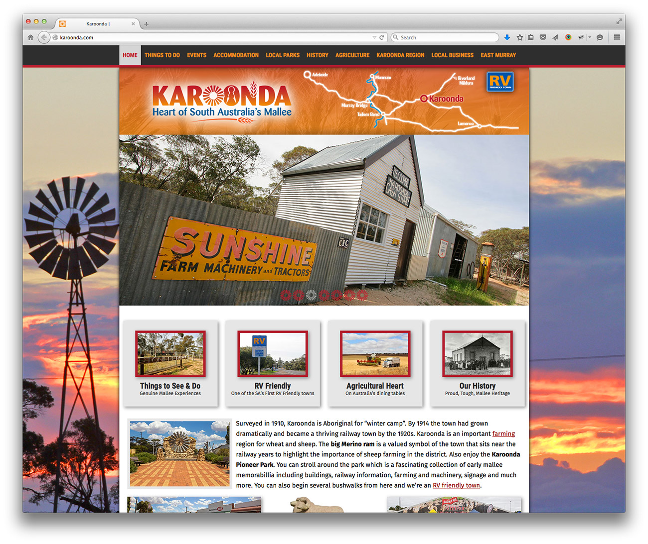 Karoonda in the Heart of the Mallee website