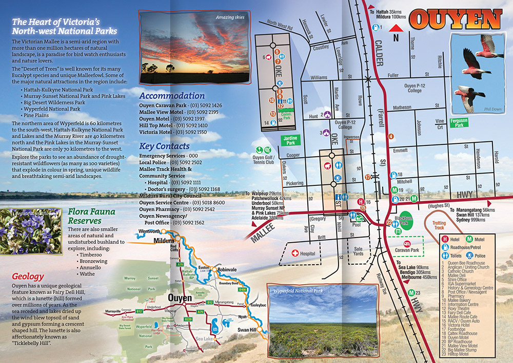 Ouyen Town Mallee Map