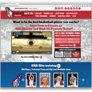 Perfect Shots Basketball homepage