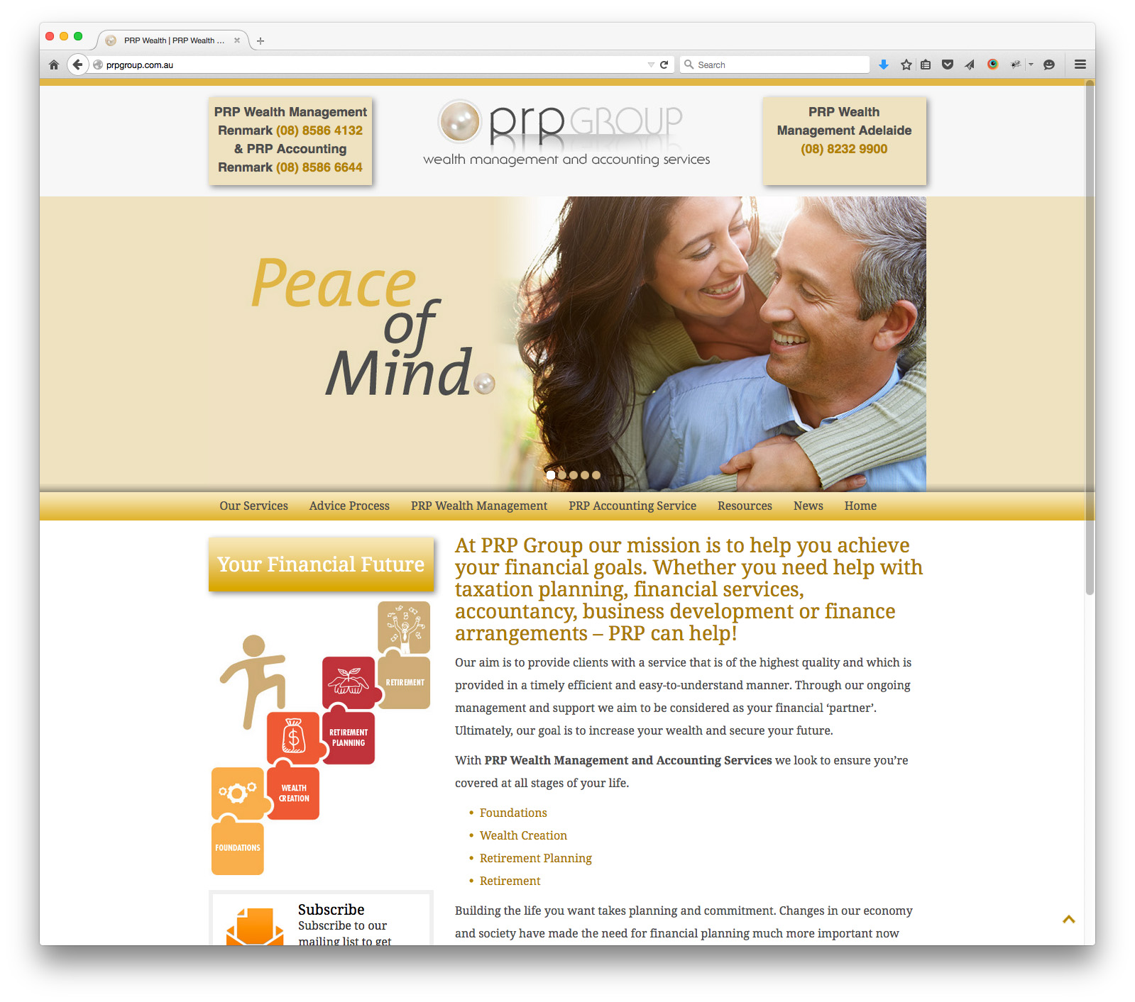 PRP Group website