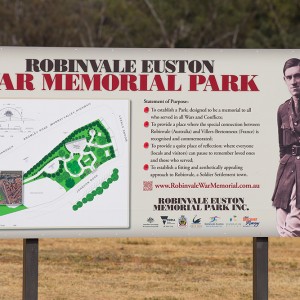 Robinvale War Memorial Park sign