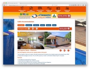 All Seasons Holiday Park Mildura website