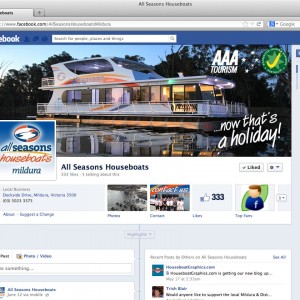 All Seasons Houseboat Facebook branding
