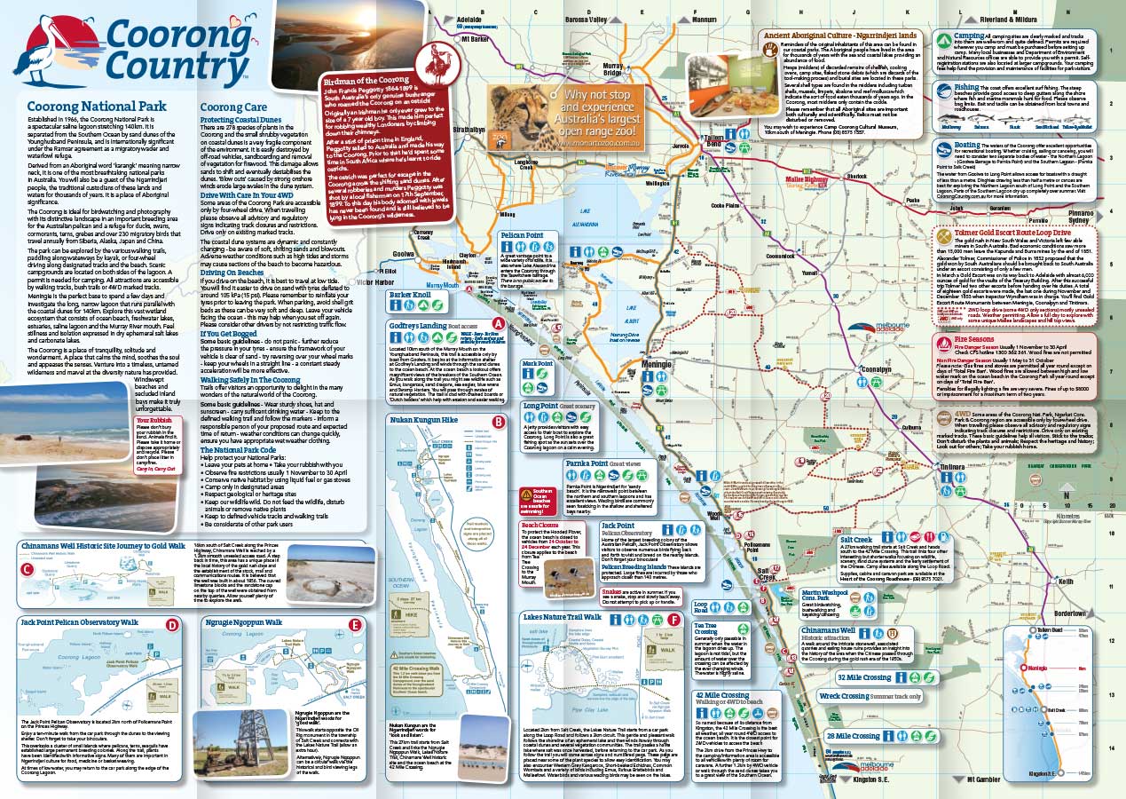 Coorong Country tourist map
