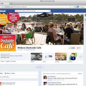 Mildura Dockside Cafe Facebook branding