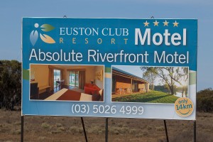 Euston Club Resort Highway signs