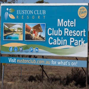 Euston Club Resort Highway signs