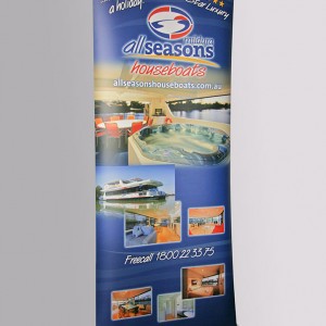 All Seasons Houseboats pull up banner