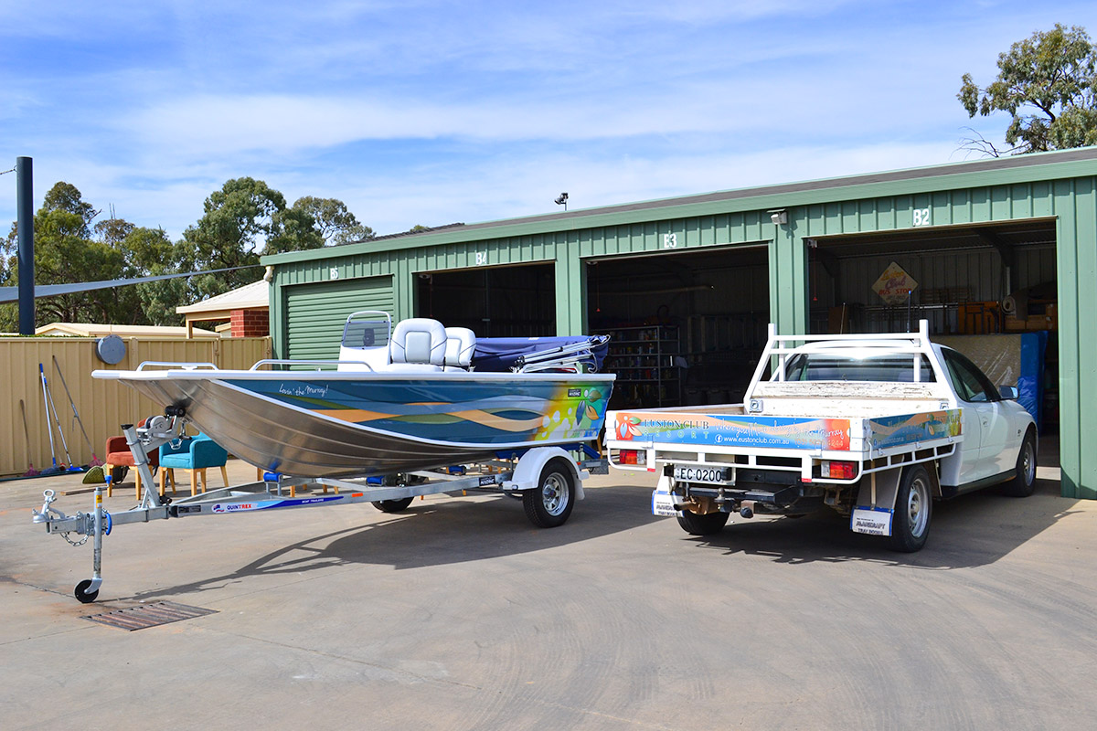 Euston Club Ute and Tinny signage