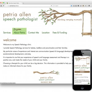 Petria Allen Speech Pathologist website