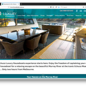 Echuca Luxury Houseboats website design