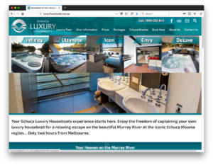 Echuca Luxury Houseboats website design