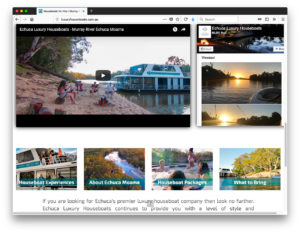 Echuca Luxury Houseboats website design