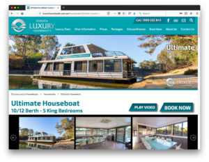 Echuca Luxury Houseboats website design