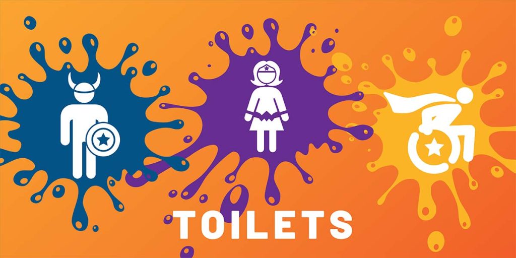 All Seasons Holiday Park Splash Park toilet sign