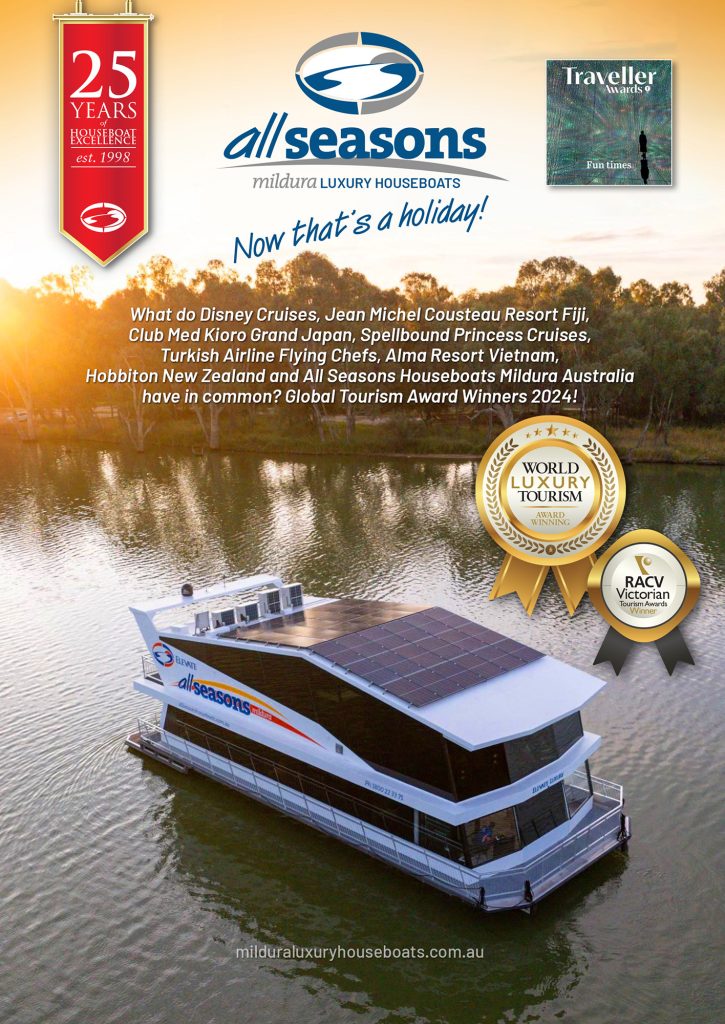 All Seasons Houseboats World Tourism Awards ad