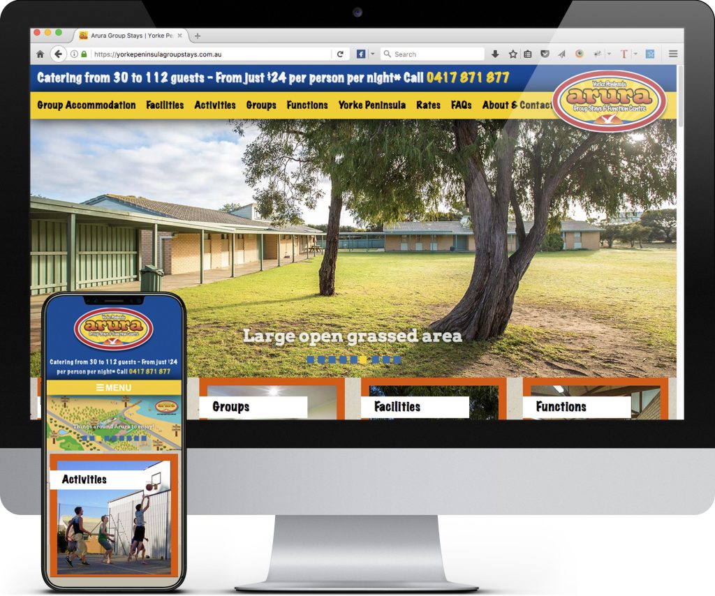 Arura Group Stays – Yorke Peninsula Group Accommodation website