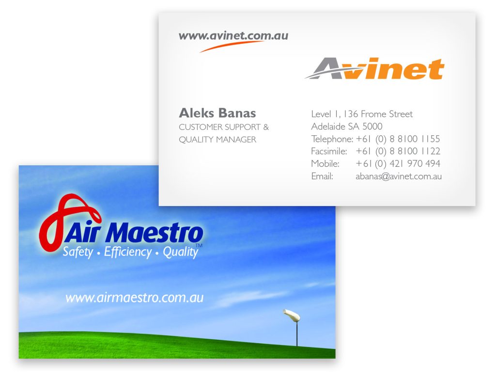 Avinet & Air Maestro business cards
