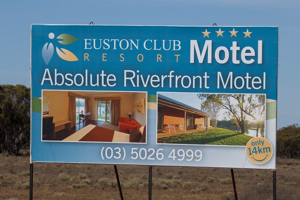 Euston Club Resort Highway signs