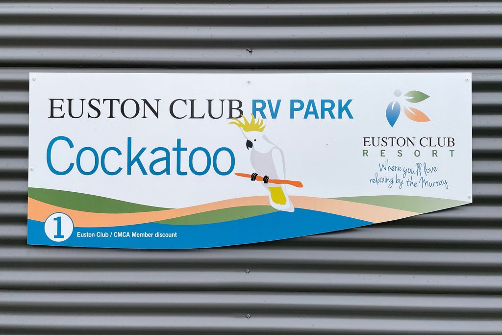Euston Club Resort RV Park Signs