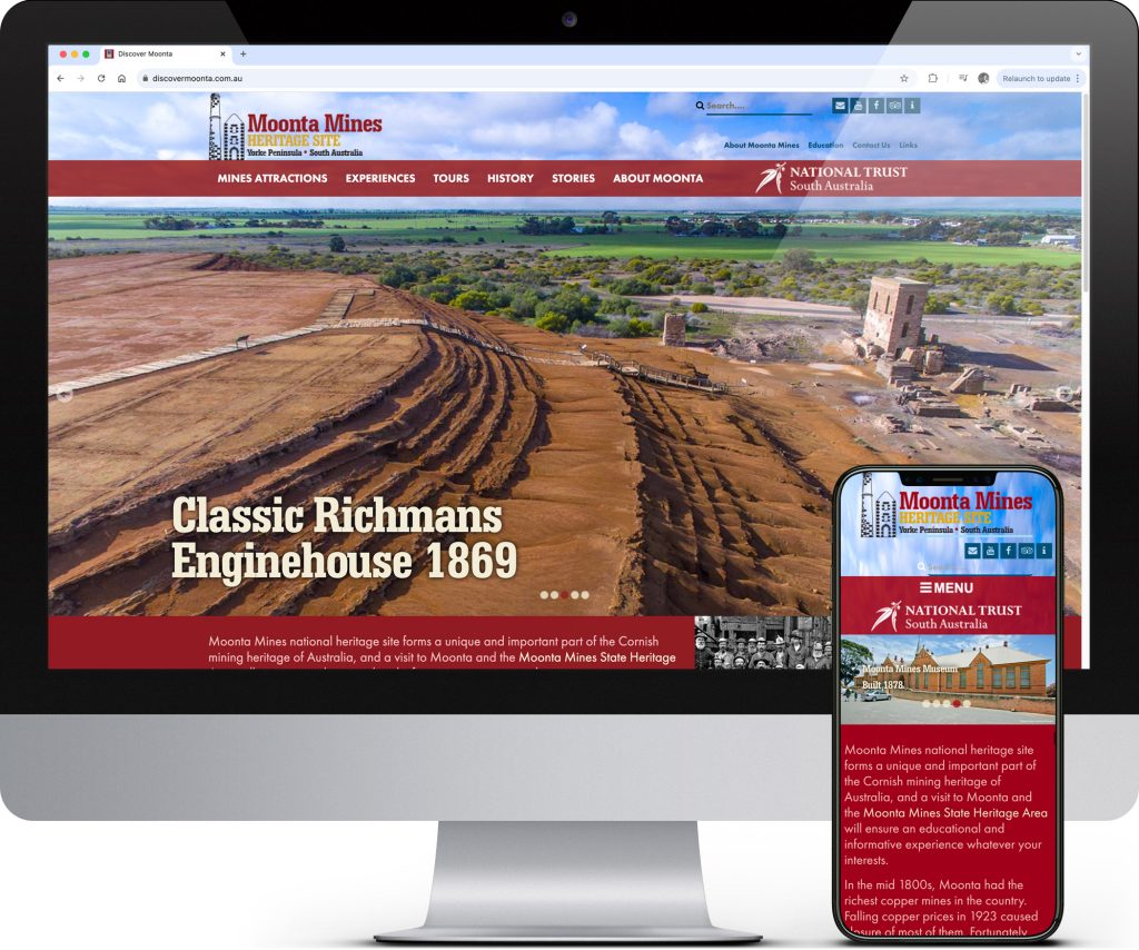 Discover Moonta Mines website