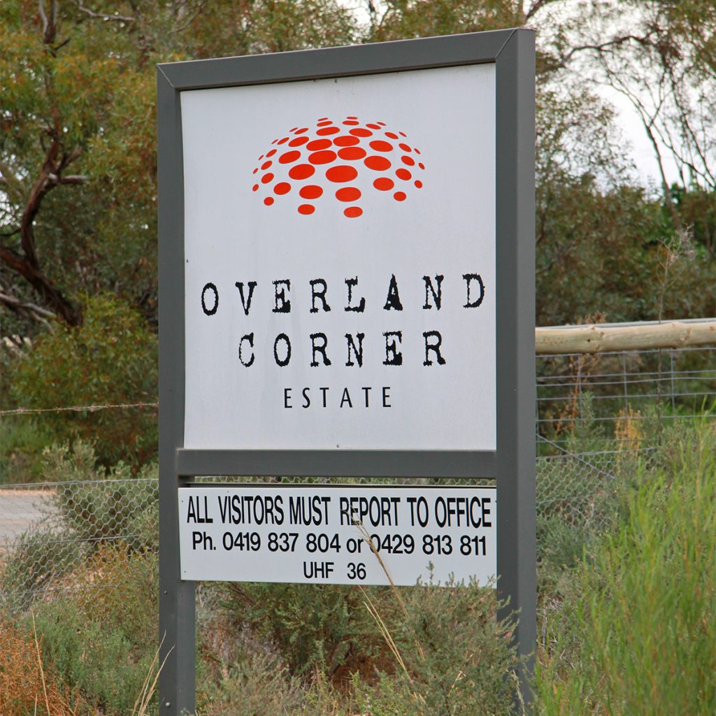 Overland Corner Estate signage