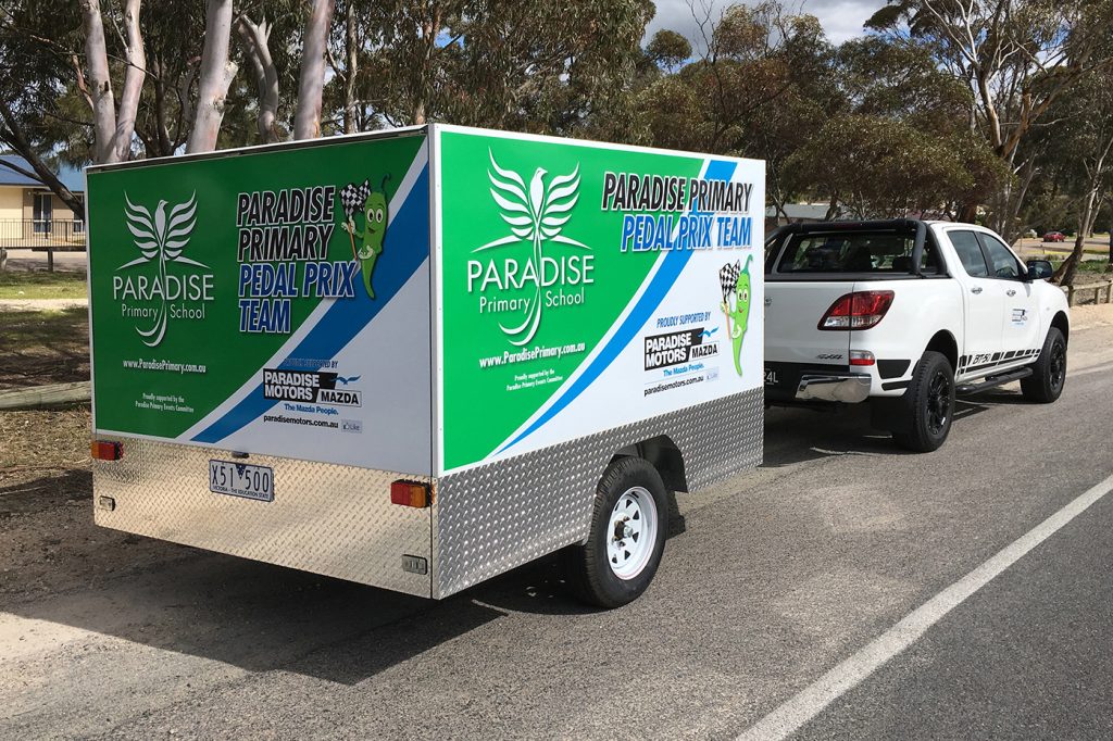 Paradise Primary Pedal Prix trailer