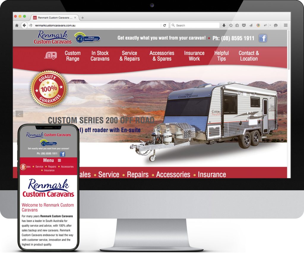 Renmark Custom Caravans website