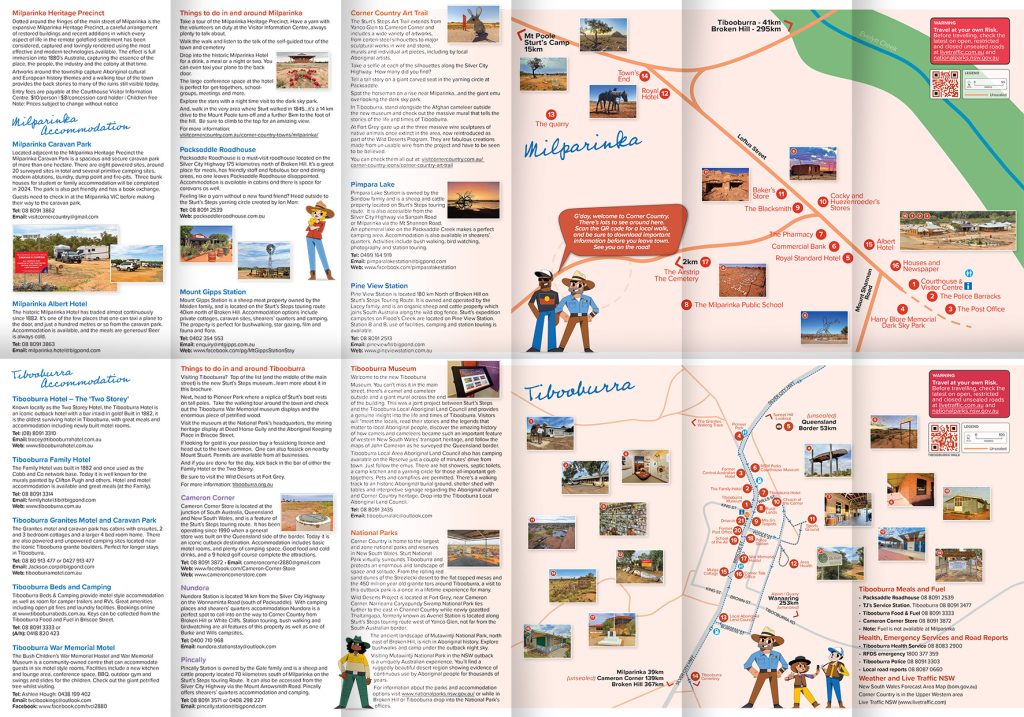 Visit Corner Country tourist maps